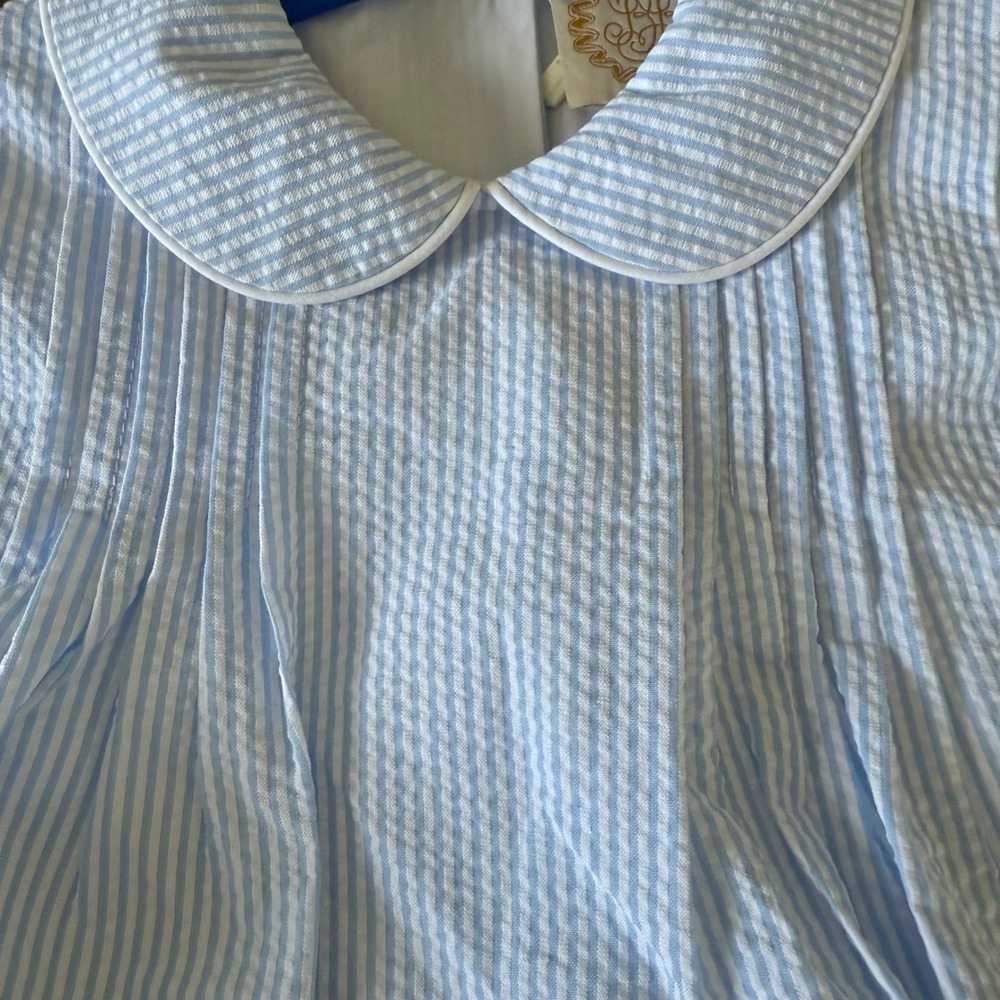 NEW The‎ Beaufort Bonnet Company Boone Bubble 12/18M Breakers Blue Seersucker - Picture 6 of 10